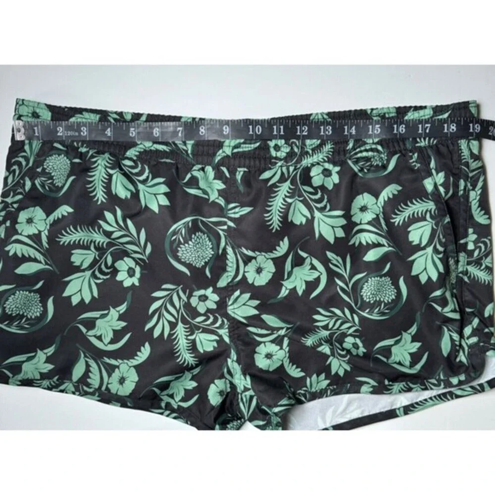 Ami Alexandre Mattiussi Swim Shorts Mens Medium Black Green Floral Print‎ Lined